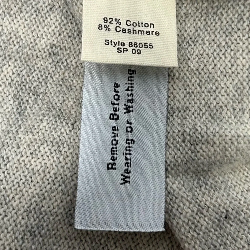 J.Crew Y2K Vintage Cashmere Blend V-Neck Sweater Size XL Light Grey